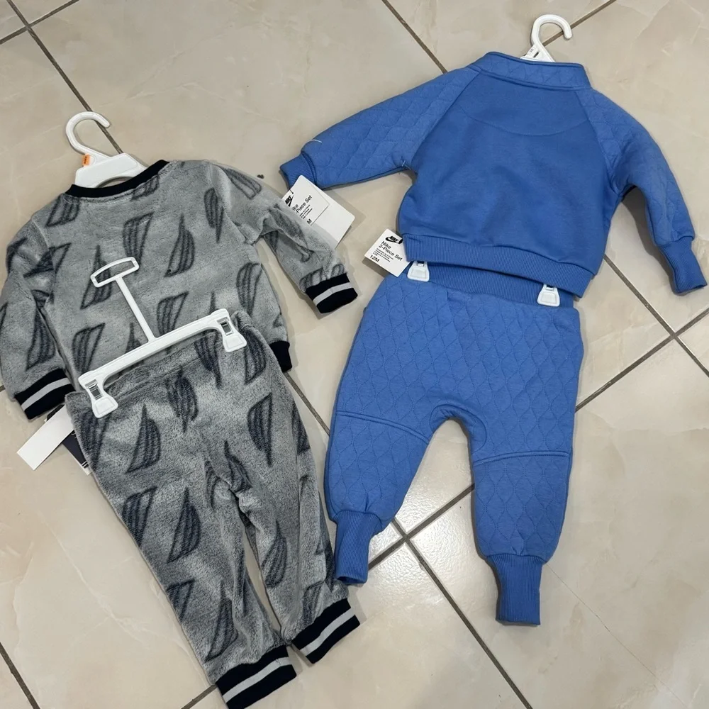 Nike Kids Matching Sets in Gray and Blue - Picture 6 of 8